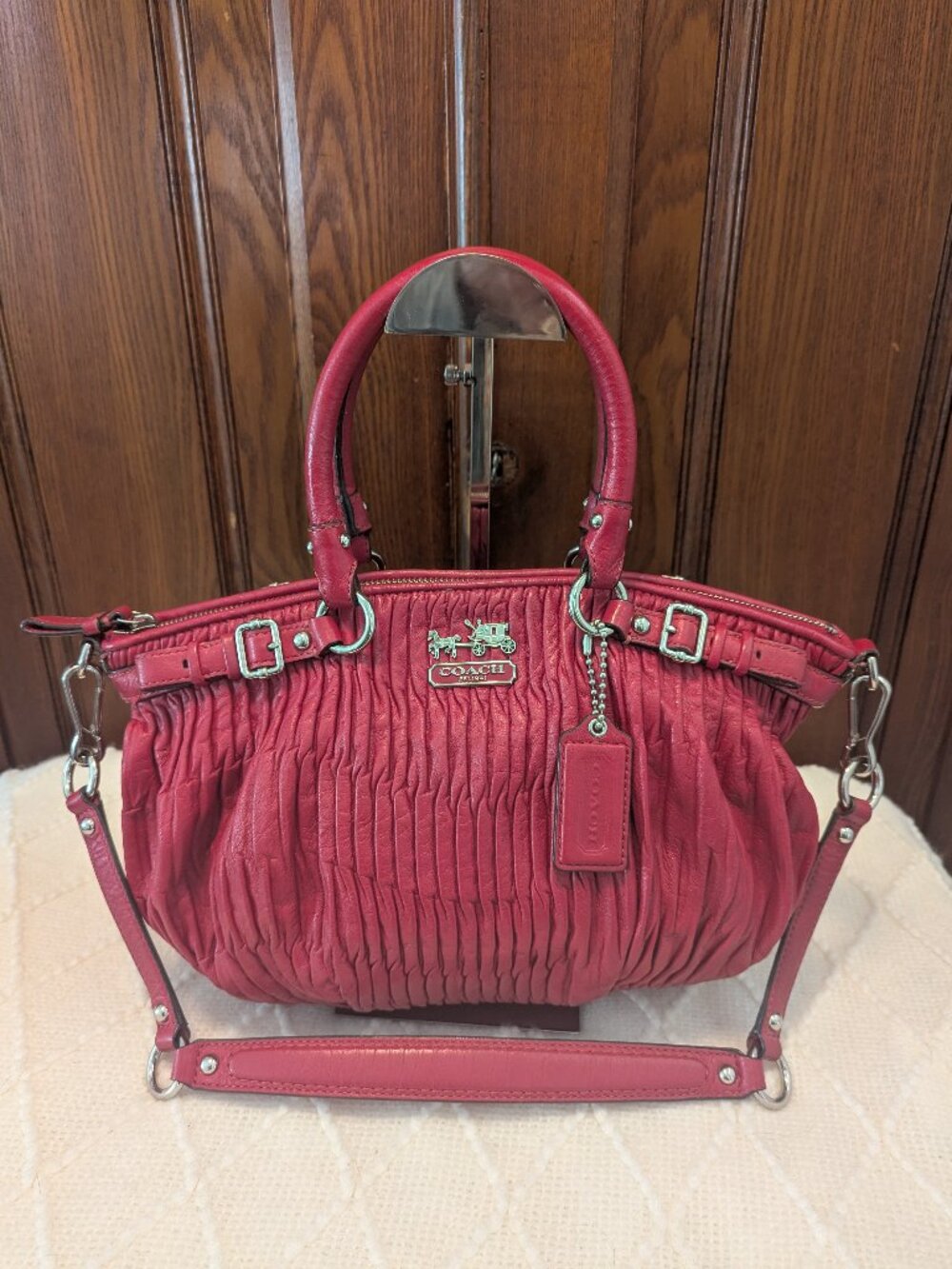 Coach 18620 Madison Gathered Leather Sophia Satchel Shoulder Bag